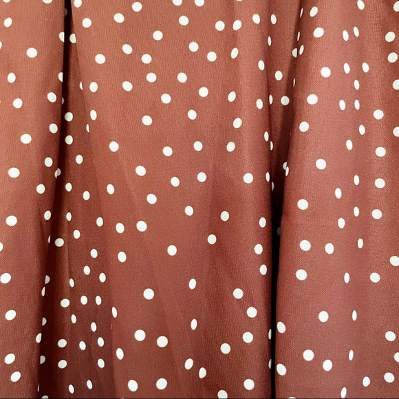 Shein Zip Back Polka Dot Flare Skirt - Picture 2 of 4
